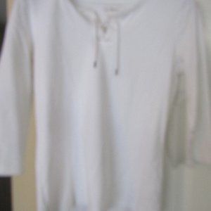 L.L. Bean Woman's Interlock Lace  Up 3/4 Sleeve